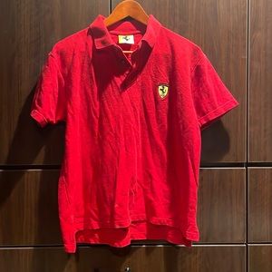 Red Embroidered Ferrari Polo